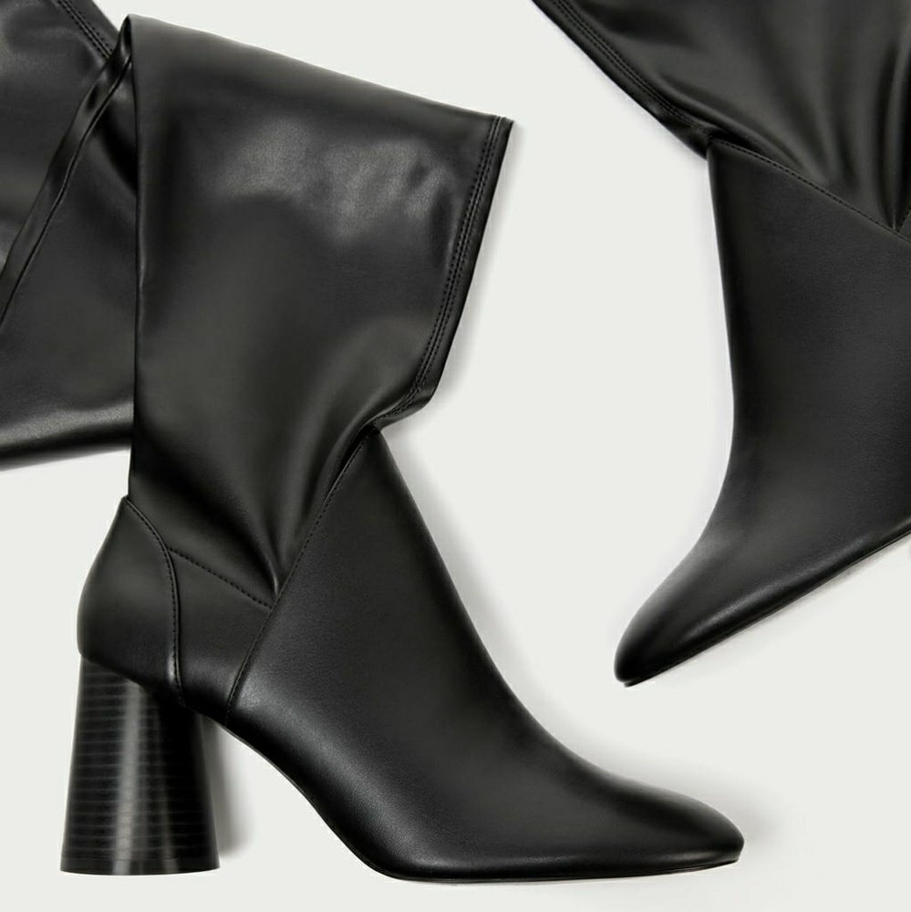 ZARA OVER-THE-KNEE HIGH HEEL BOOT - Picture 4 of 8
